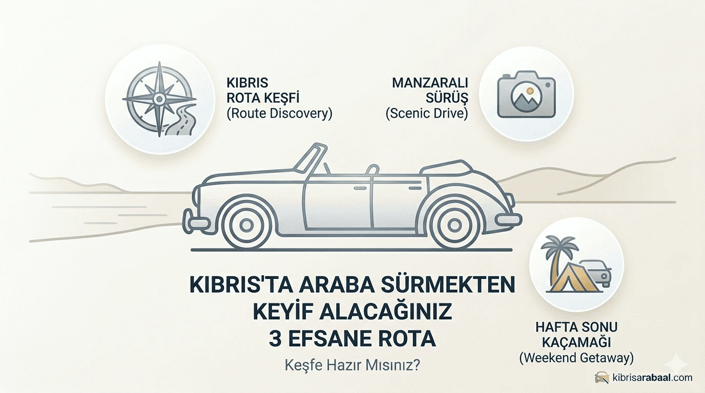 Hafta Sonu Rotası: Kıbrıs’ta Araba Sürmekten Keyif Alacağınız 3 Efsane Rota