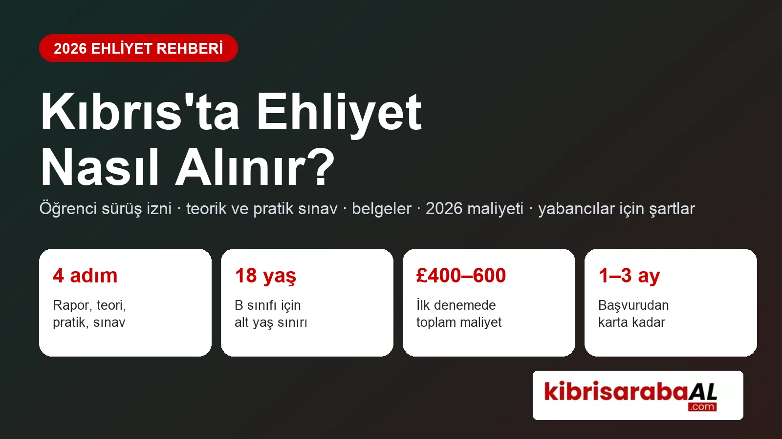 Kıbrıs'ta Ehliyet Nasıl Alınır? 2026 KKTC Sürücü Ehliyeti Rehberi: Şartlar, Sınavlar ve Ücretler
