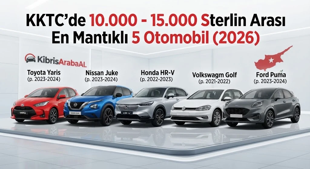 KKTC'de 10.000 – 15.000 Sterlin Arası En Mantıklı 5 Otomobil (2026)