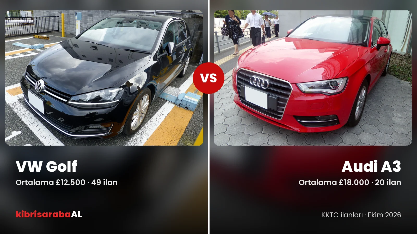Volkswagen Golf mu Audi A3 mü? 2026 Karşılaştırma ve KKTC Fiyatları