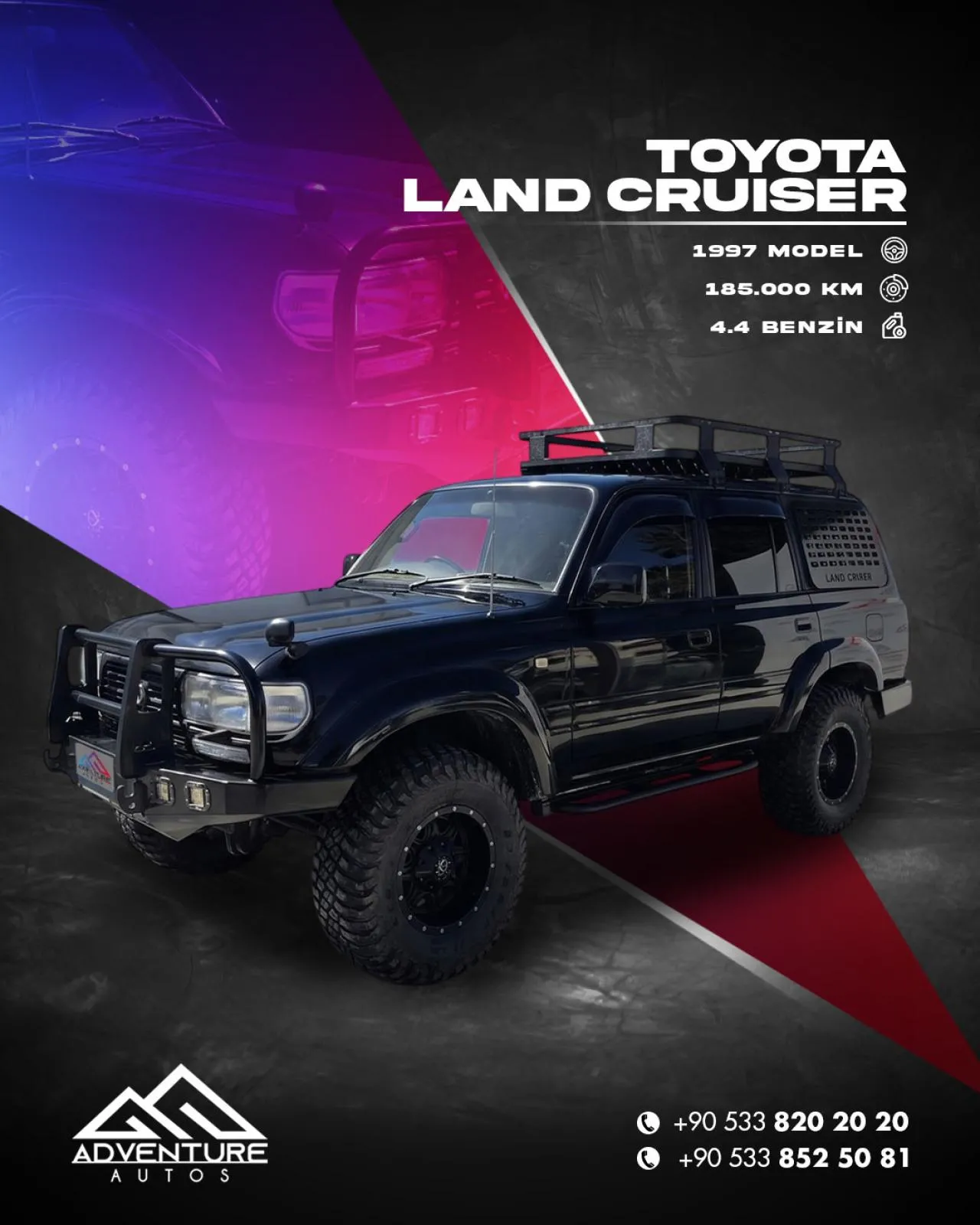 1997 Model Otomatik Toyota Land Cruiser